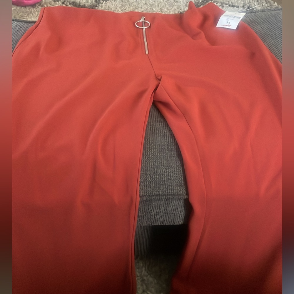 Rust colored wide leg pants